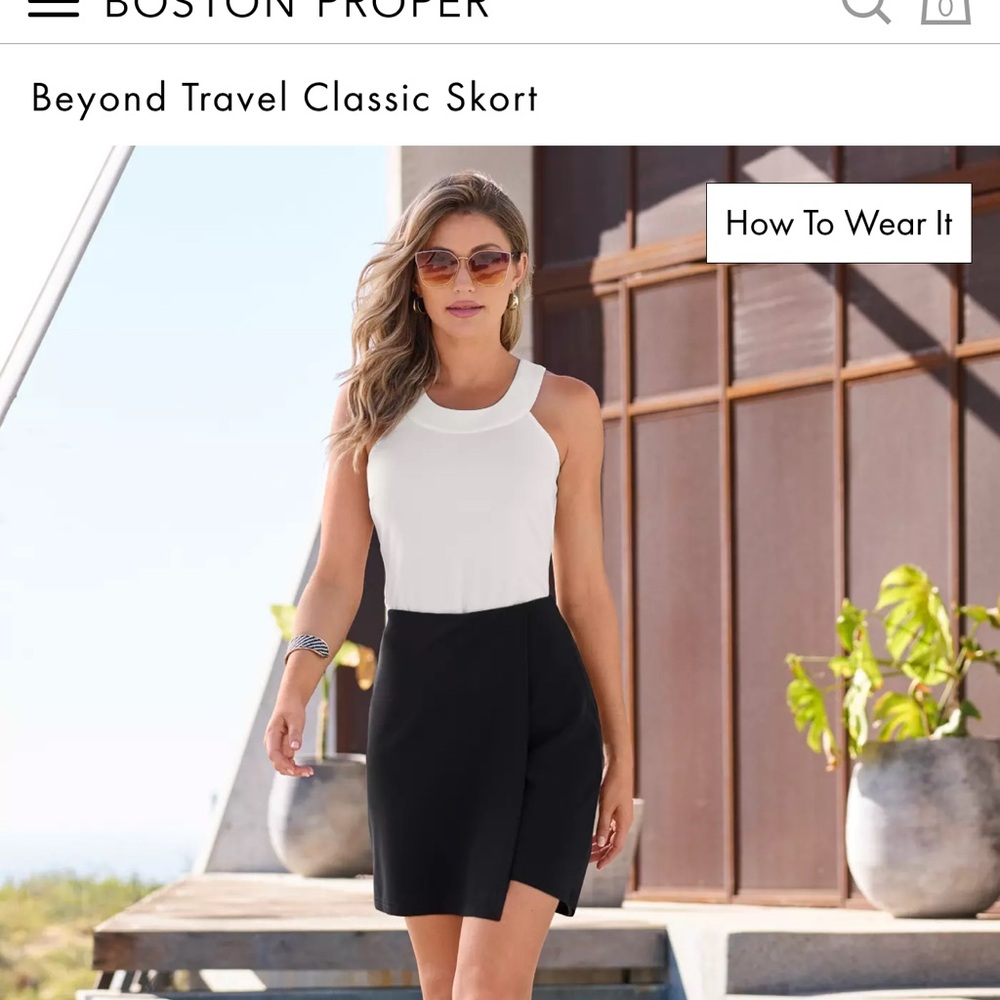 Boston Proper Beyond Travel Halter Tunic Top